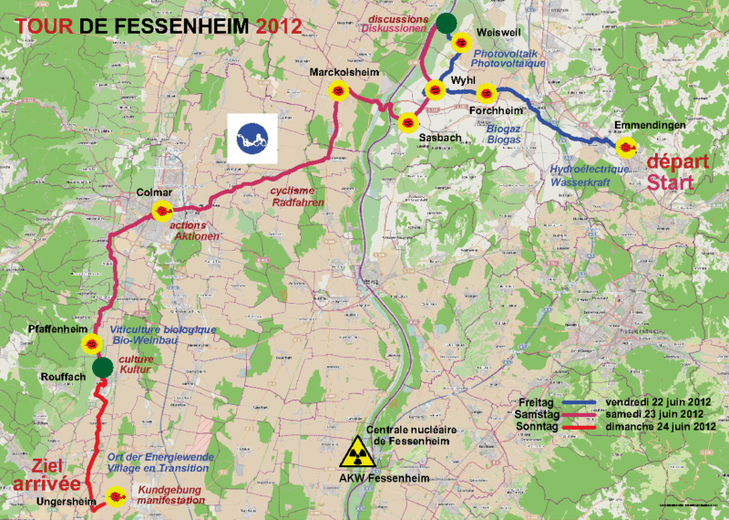 �bersichts-Karte, Tour de Fesenheim 2012